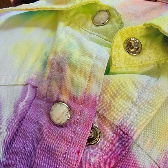 Carhartt Sleeveless Tye Dye Top Cotton Snap Front Western 2009 Fitted Structure - Picture 9 of 12